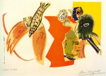 Fliegender Fisch Zeitgenosse Marc Chagall Ölgemälde